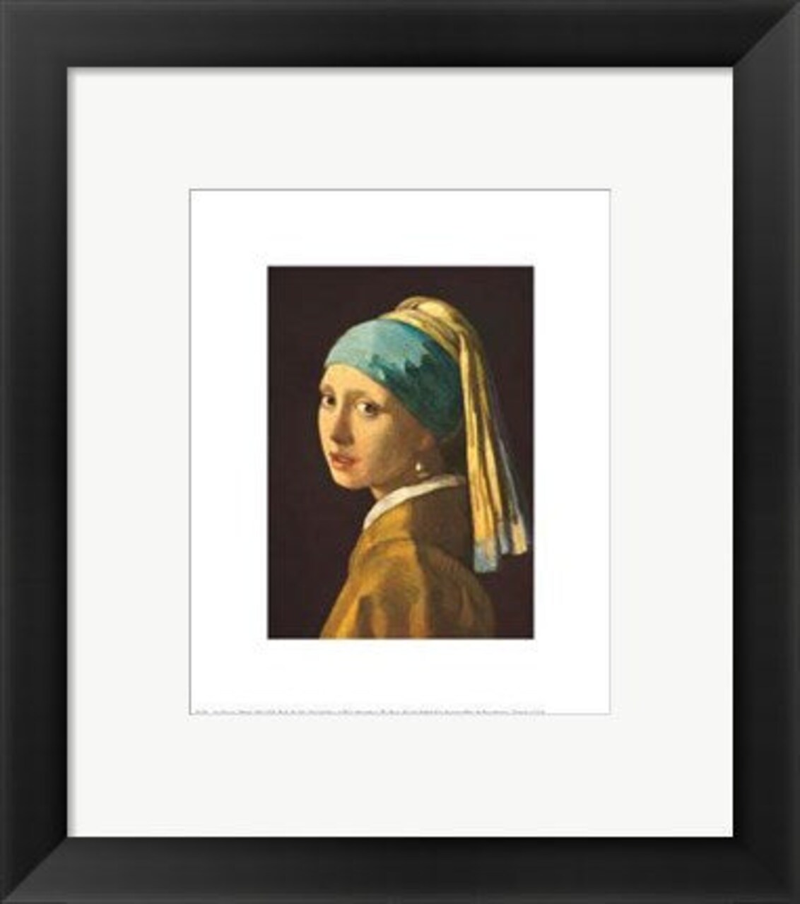 Framed Art Girl with the Pearl Earring by Johannes Vermeer - Classic Dutch Masterpiece